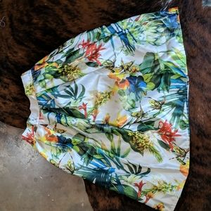 Tropical print skirt